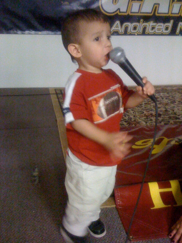 My son preaching at age 2